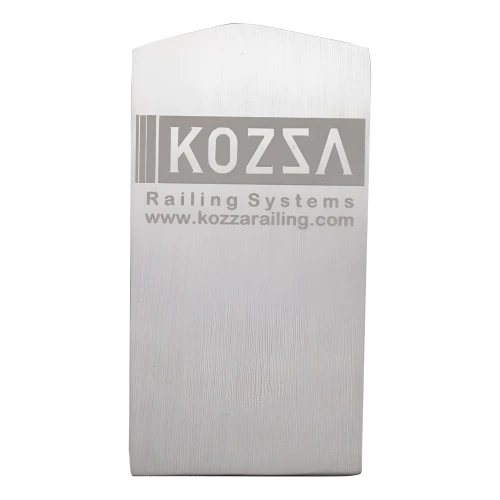 Kozza boční levá záslepka pro profil skleněného zábradlí U KE 100 – eloxovaný hliník matný 000-857 (1)