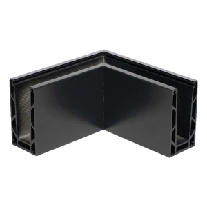 Kozza KE 100 – U profil rohový vnější 90° pro celosklené zábradlí, tmavě šedý RAL 7021