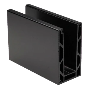 Kozza KE 100 – U profil pro celostavené zábradlí 5000 mm černý, montáž shora