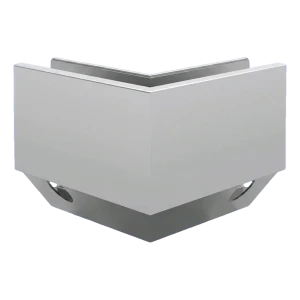 Kozza KE 120 – rohový U profil 90° pro celoskleněné zábradlí, vnější, boční kotvení