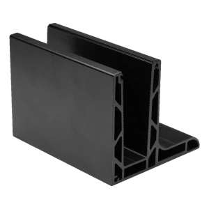 Kozza KE 105 – hliníkový profil L pro celoskleněná zábradlí 5000 mm černý