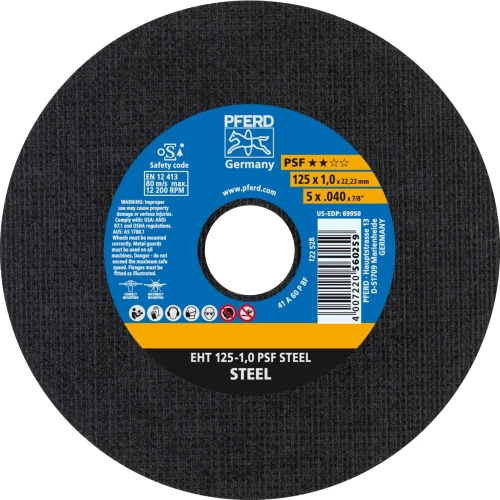 PFERD EHT 125-1,0 PSF Steel – řezný kotouč na ocel 125 x 1,0 mm 000-946 (1)