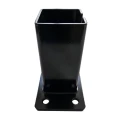 Základna k plotovému sloupku 80x80 mm 8 mm černá 000-786 (3)
