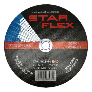 Star Flex řezný kotouč na ocel a INOX 230×2,0 mm plochý Type 41