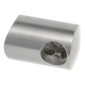 PSG koncový držák levý zábradlový pro tyč fi 16 mm na trubku 42,4 mm – nerezová ocel satén