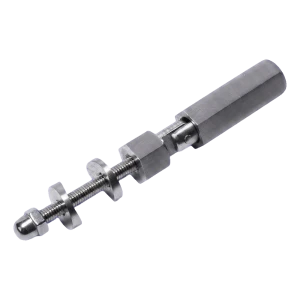 PSG kloubový držák pro lanko fi 6 mm – upevnění na trubku 42,4 mm nebo plochu, AISI 304 satén