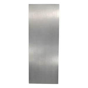 Kozza boční hliníková záslepka pro profil skleněného zábradlí U – satén 121×45 mm