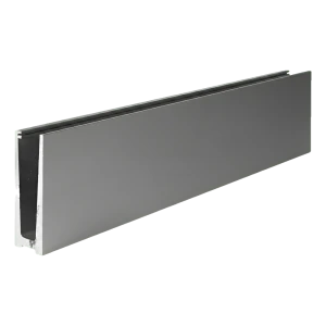 Kozza U profil hliníkový pro celoskleněné zábradlí 5000 mm – montáž svrchu, satén