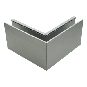 PSG Profil U rohový vnější pro skleněné zábradlí 200×120×45 mm – hliník satén