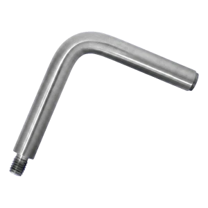 Podpůrná tyč zábradlí 90° fi 12 mm 75×75 mm – nerezová ocel AISI 304 satén