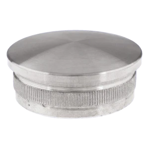 Vypouklá zarážka vtlačovaná do trubky zábradlí 48,3 mm – nerezová ocel AISI 304 satén