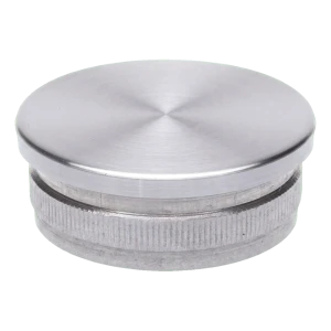 Konvexní záslepka zatlačovaná do zábradlové trubky 42,4 mm – nerez AISI 304 satén