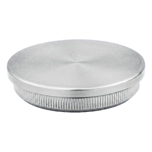 Plochá záslepka zatlačovací pro trubku zábradlí Ø42,4 mm AISI 304 satén