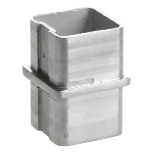 Přímý spojovací konektor k zasunutí do zábradlového profilu 40x40 mm – nerezová ocel AISI 304 satén