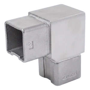Koleno 90° pro profil zábradlí 40x40 mm – nerezová ocel AISI304, satén