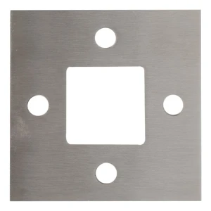 Patka sloupku zábradlí ke svařování 100x100 mm – nerezová ocel AISI 304 satén, systém 40x40