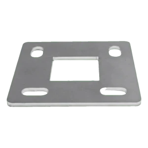 Základna sloupku zábradlí k svařování 80×80 mm – nerezová ocel AISI 304, systém 40×40