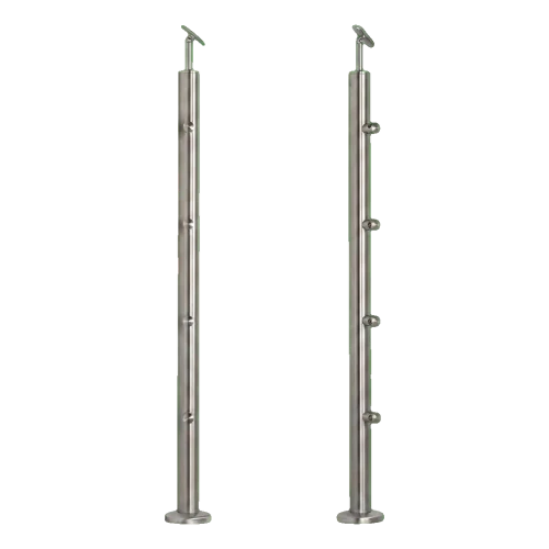 PSG Sloupek zábradlí střední průchozí fi 42,4 mm AISI 304 – 4 držáky, satén 001-204 (1)