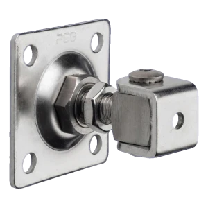 PSG nastavitelný vratový pant M16 AISI304 se štítkem 80×80 mm – surový