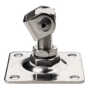 PSG regulovatelný závěs branový M20 se štítkem 100×100 mm – nerezová ocel AISI 304